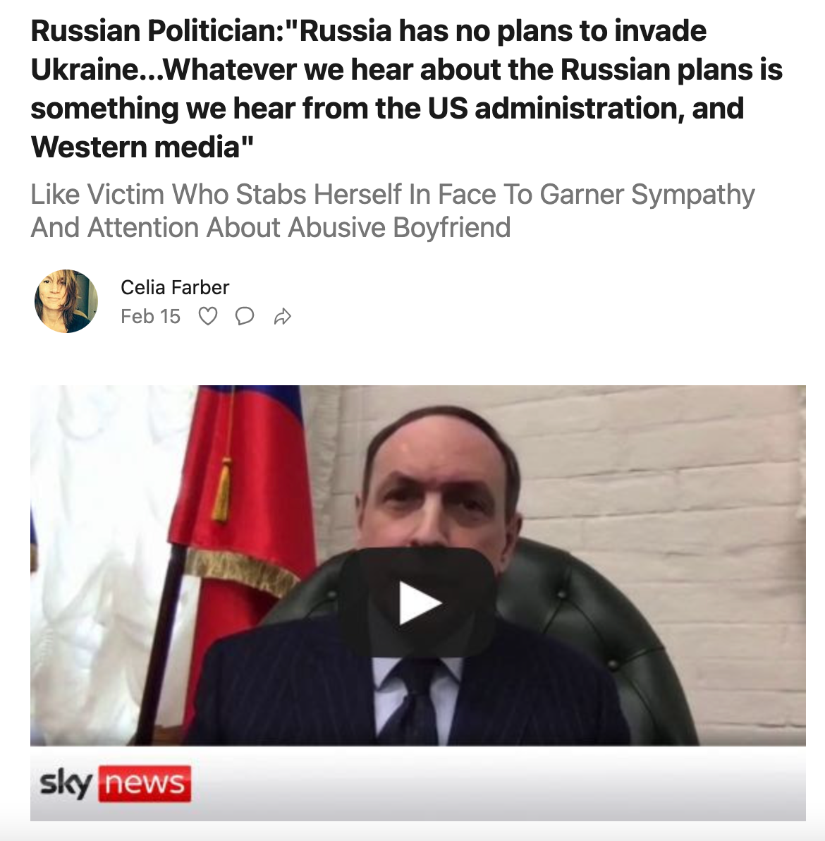 On the latest RUSSIA